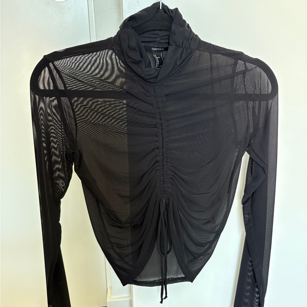 Forever 21 sheer long sleeve top